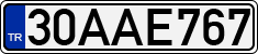 License plate of Turkey, Regular plates