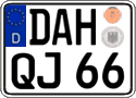 German license plate, Regular plates