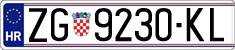 License plate of Croatia, Regular plates