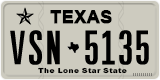 Texas, Regular plates (2012) (АBC-1234)