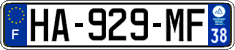 French license plate, SIV (ordinary)