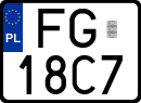 License plates of Poland, Special vehicles and motorcycles