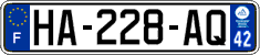 French license plate, SIV (ordinary)