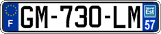 French license plate, SIV (ordinary)