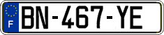 French license plate, SIV (ordinary)