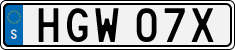 License plate of Sweden, Regular plates