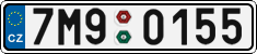 License plate of the Czech Republic, Cars (2001)