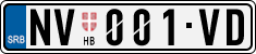 License plate of Serbia, Cars