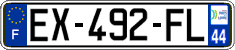 French license plate, SIV (ordinary)