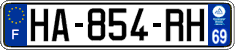 French license plate, SIV (ordinary)
