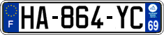 French license plate, SIV (ordinary)
