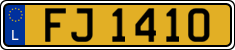 License plate of Luxembourg, 2003 year system