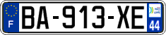 French license plate, SIV (ordinary)