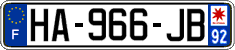 French license plate, SIV (ordinary)