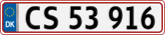 License plate of Denmark, Regular plates