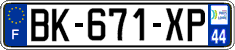 French license plate, SIV (ordinary)