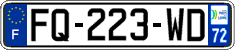French license plate, SIV (ordinary)