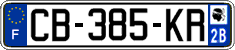 French license plate, SIV (ordinary)