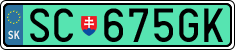 License plate of Slovakia, Electric vehicles
