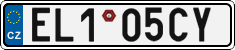 License plate of the Czech Republic, Electric vehicles