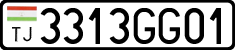 License plate of Tajikistan, Private owners (2009)