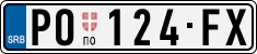 License plate of Serbia, Cars