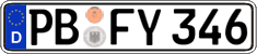 German license plate, Regular plates