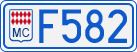 License plate of Monaco, Cars