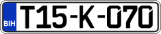 License plate of Bosnia and Herzegovina, Regular plates