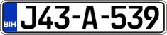 License plate of Bosnia and Herzegovina, Regular plates