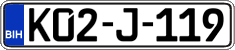 License plate of Bosnia and Herzegovina, Regular plates