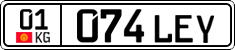 License plate of Kyrgyzstan, Private owners (2016)
