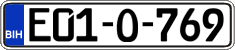 License plate of Bosnia and Herzegovina, Regular plates