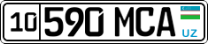 License plate of Uzbekistan, Organizations