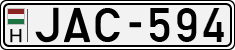 license plates of Hungary, Cars (1990)