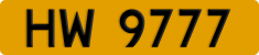 License plate of Hong Kong, AB 1234