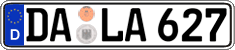 German license plate, Regular plates