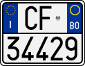 License plate of Italy, Motorcycles (1994 year series)