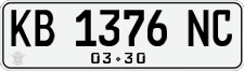 License plate of Indonesia, Regular plates