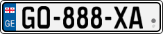 License plate of Georgia, Cars (2014)