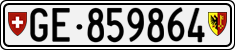 License plate of Switzerland, Cars