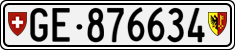 License plate of Switzerland, Cars