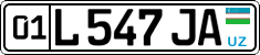 License plate of Uzbekistan, Private owners