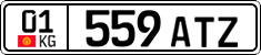 License plate of Kyrgyzstan, Private owners (2016)