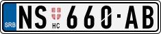License plate of Serbia, Cars