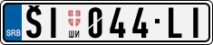 License plate of Serbia, Cars