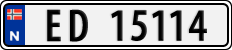License plate of Norway, Cars