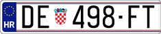 License plate of Croatia, Regular plates