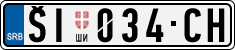 License plate of Serbia, Cars