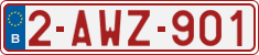 License plate of Belgium, Regular plates (2010)